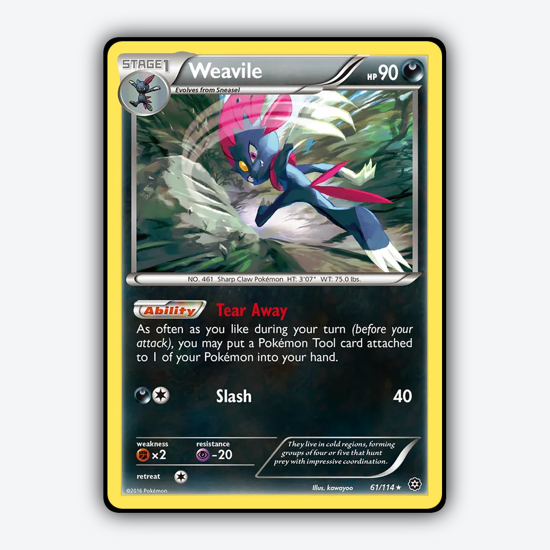 Weavile 061/114 - Steam Siege Set - Card Rug