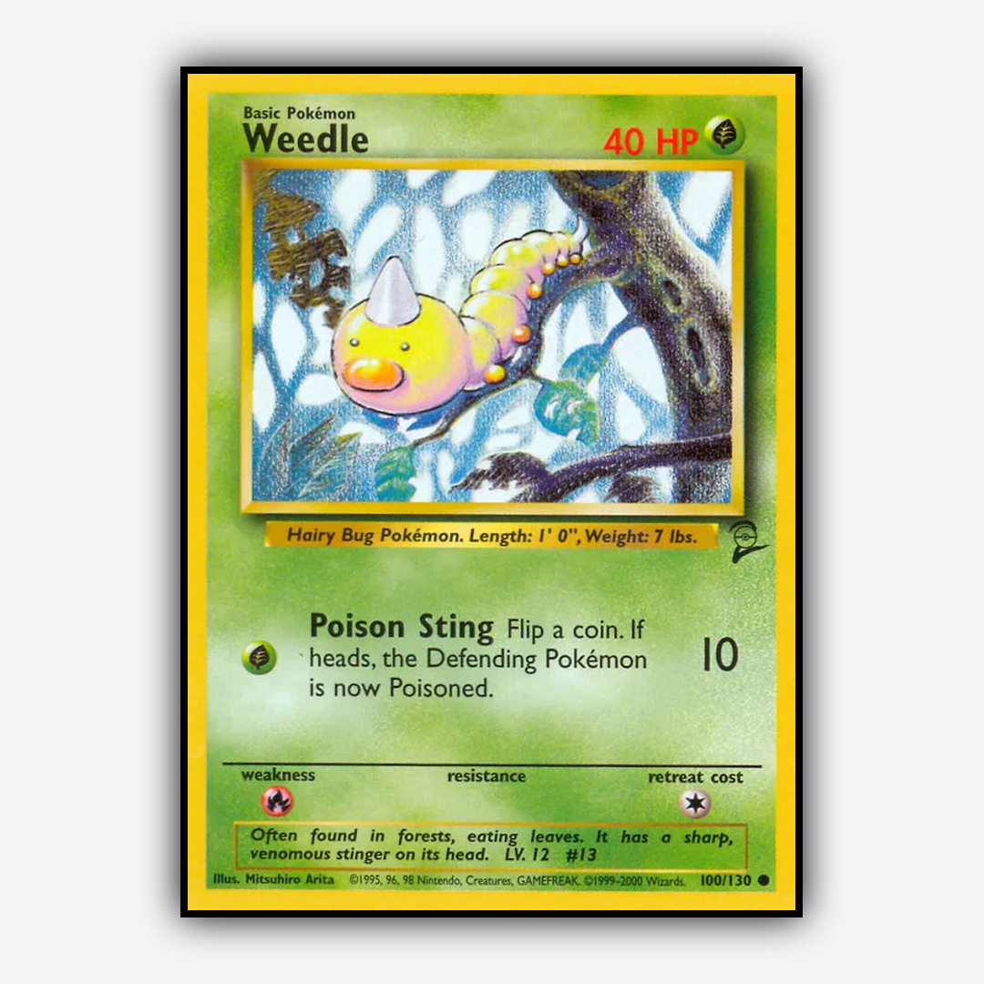Weedle 100/130 - Base Set 2 Set - Card Rug