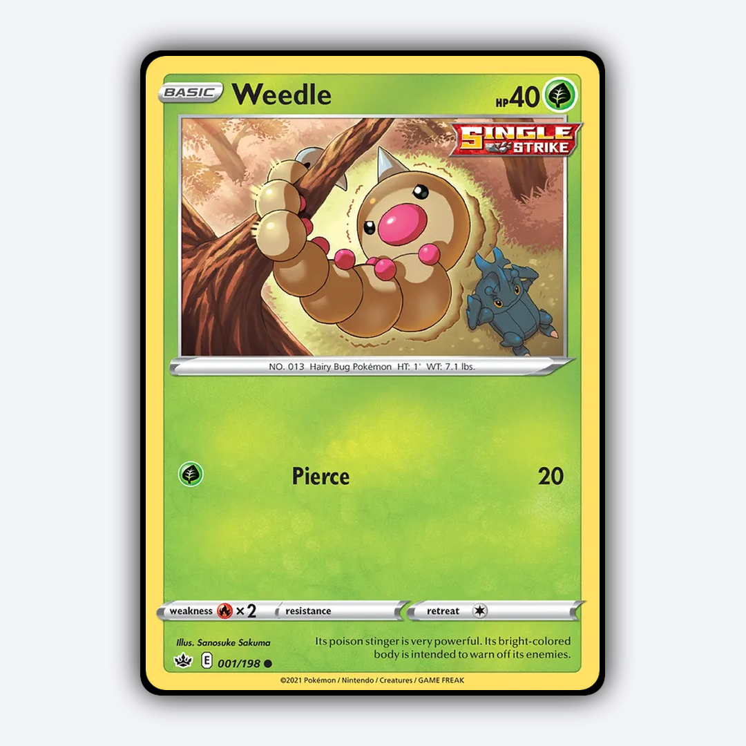 Weedle 001/198 - Chilling Reign Set - Card Rug