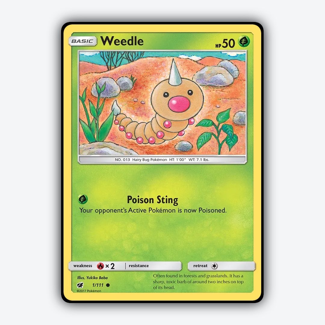 Weedle 001/111 - Crimson Invasion Set - Card Rug