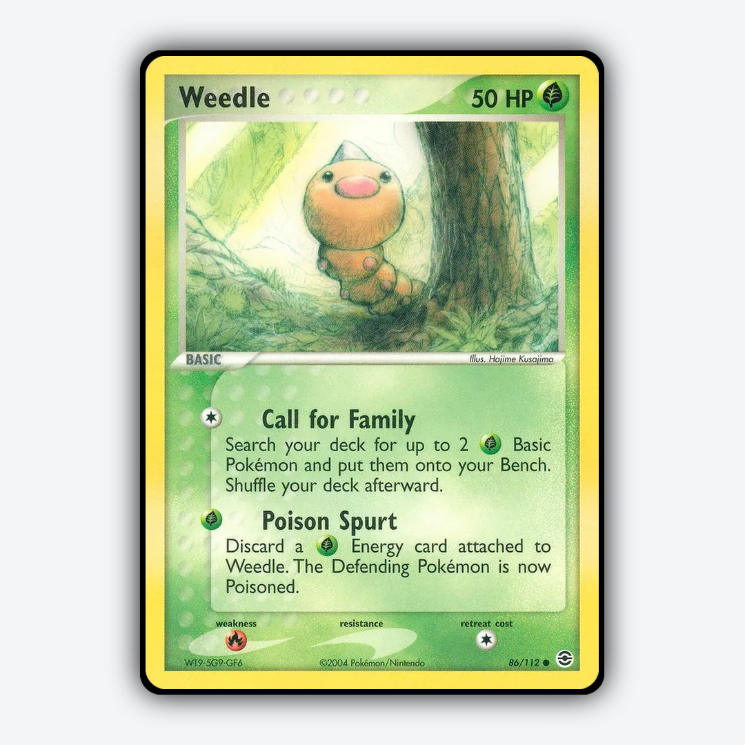Weedle 086/112 - FireRed & LeafGreen Set - Card Rug