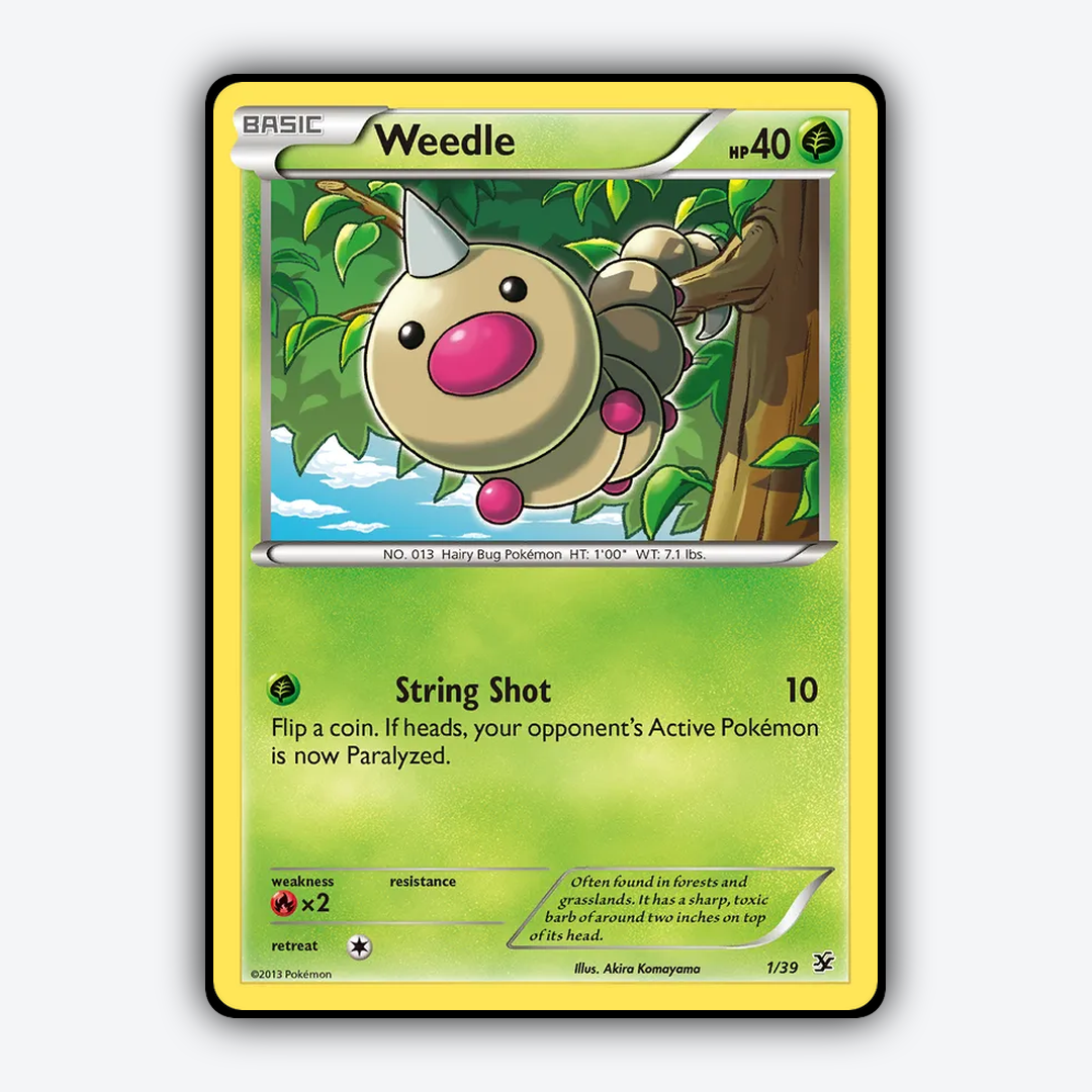 Weedle 001/39 - Kalos Starter Set - Card Rug