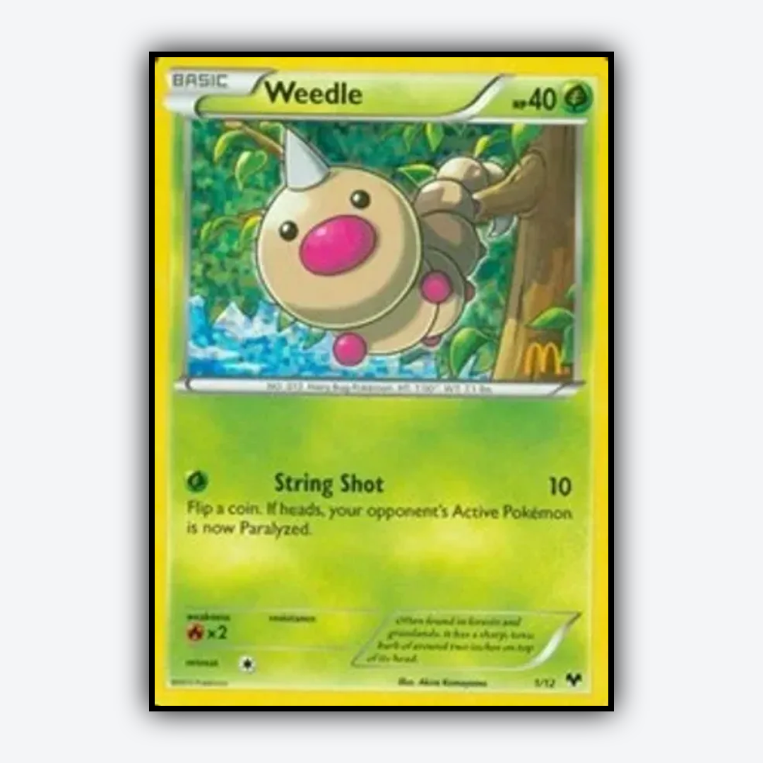 Weedle 001/12 - McDonald's Collection 2014 Set - Card Rug