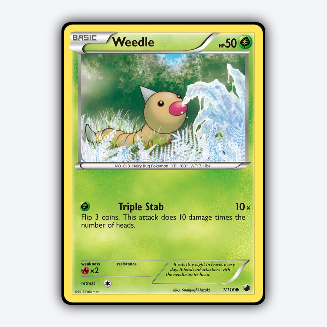 Weedle 001/116 - Plasma Freeze Set - Card Rug