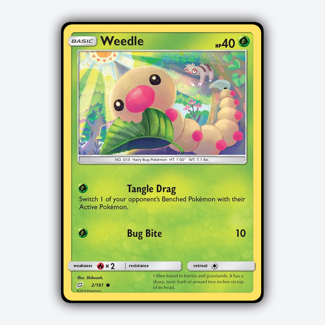 Weedle 002/181 - Team Up Set - Card Rug