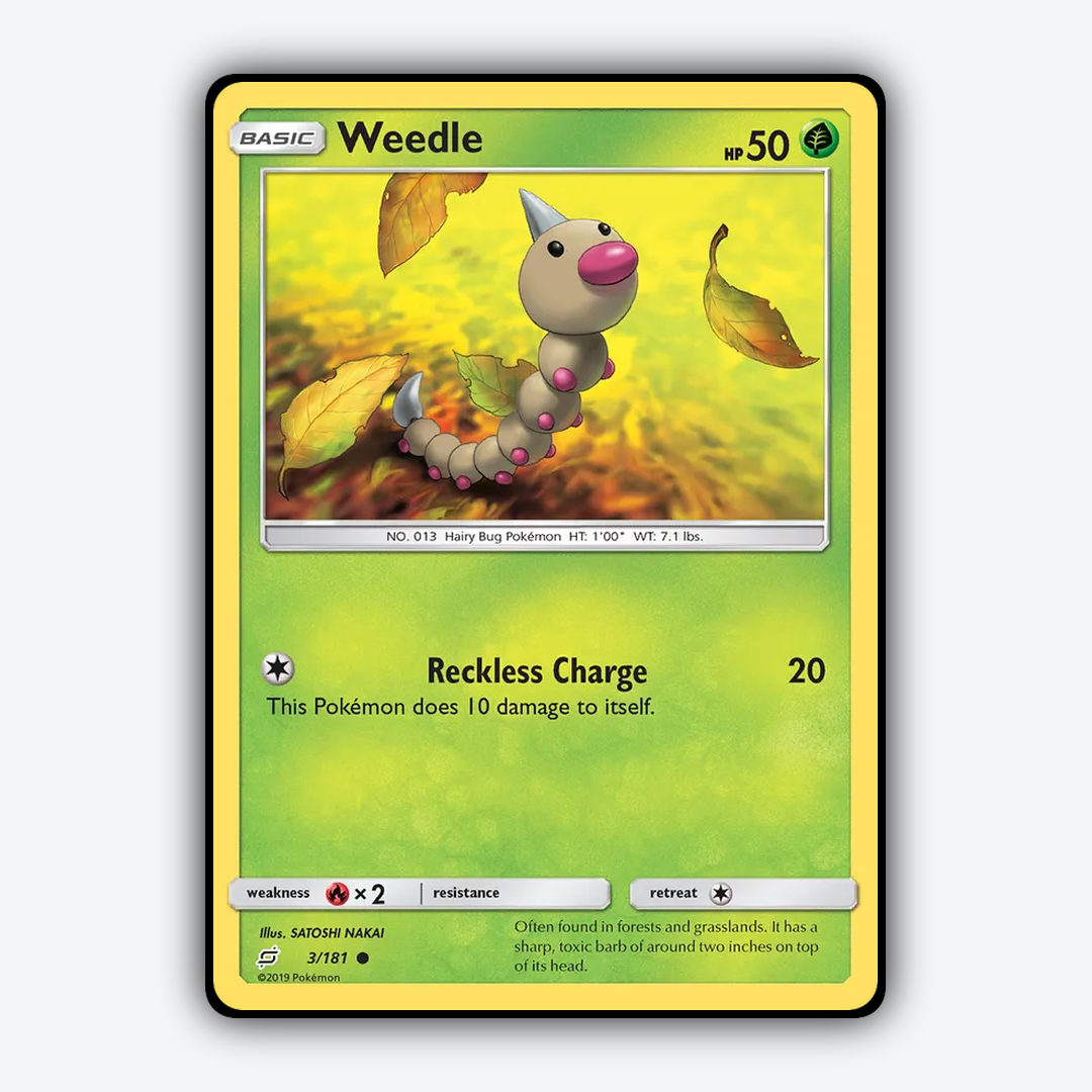 Weedle 003/181 - Team Up Set - Card Rug