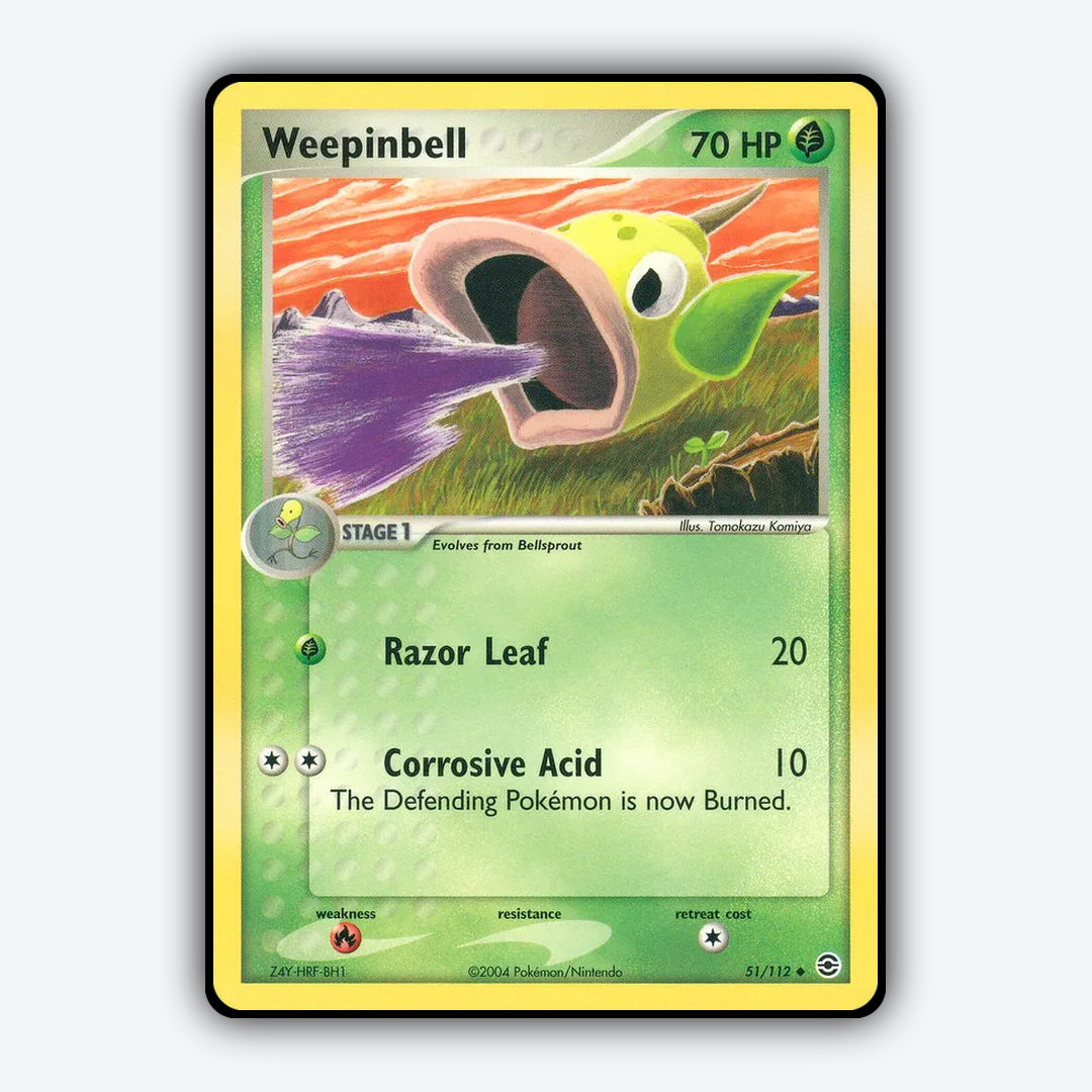 Weepinbell 051/112 - FireRed & LeafGreen Set - Card Rug
