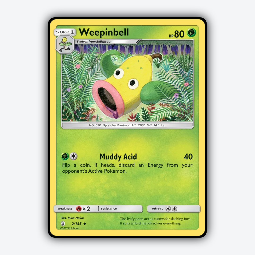 Weepinbell 002/145 - Guardians Rising Set - Card Rug