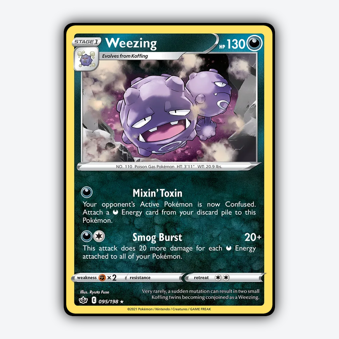 Weezing 095/198 - Chilling Reign Set - Card Rug