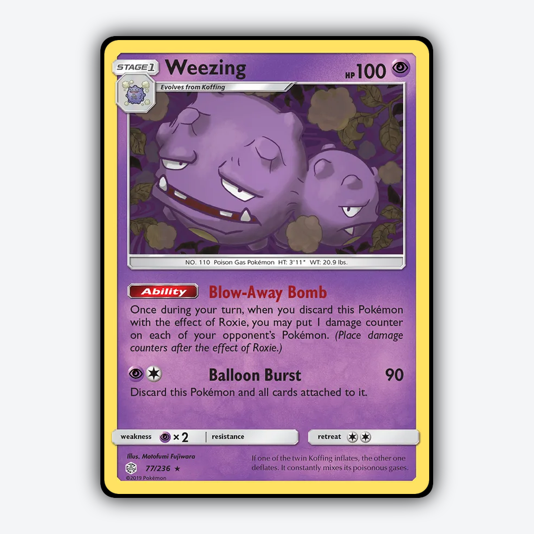Weezing 077/236 - Cosmic Eclipse Set - Card Rug