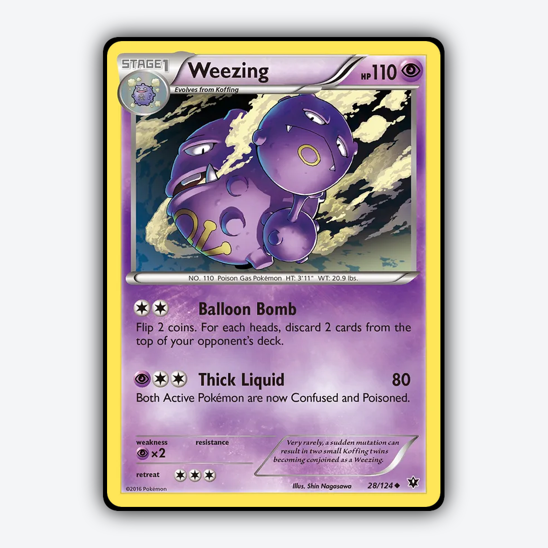 Weezing 028/124 - Fates Collide Set - Card Rug