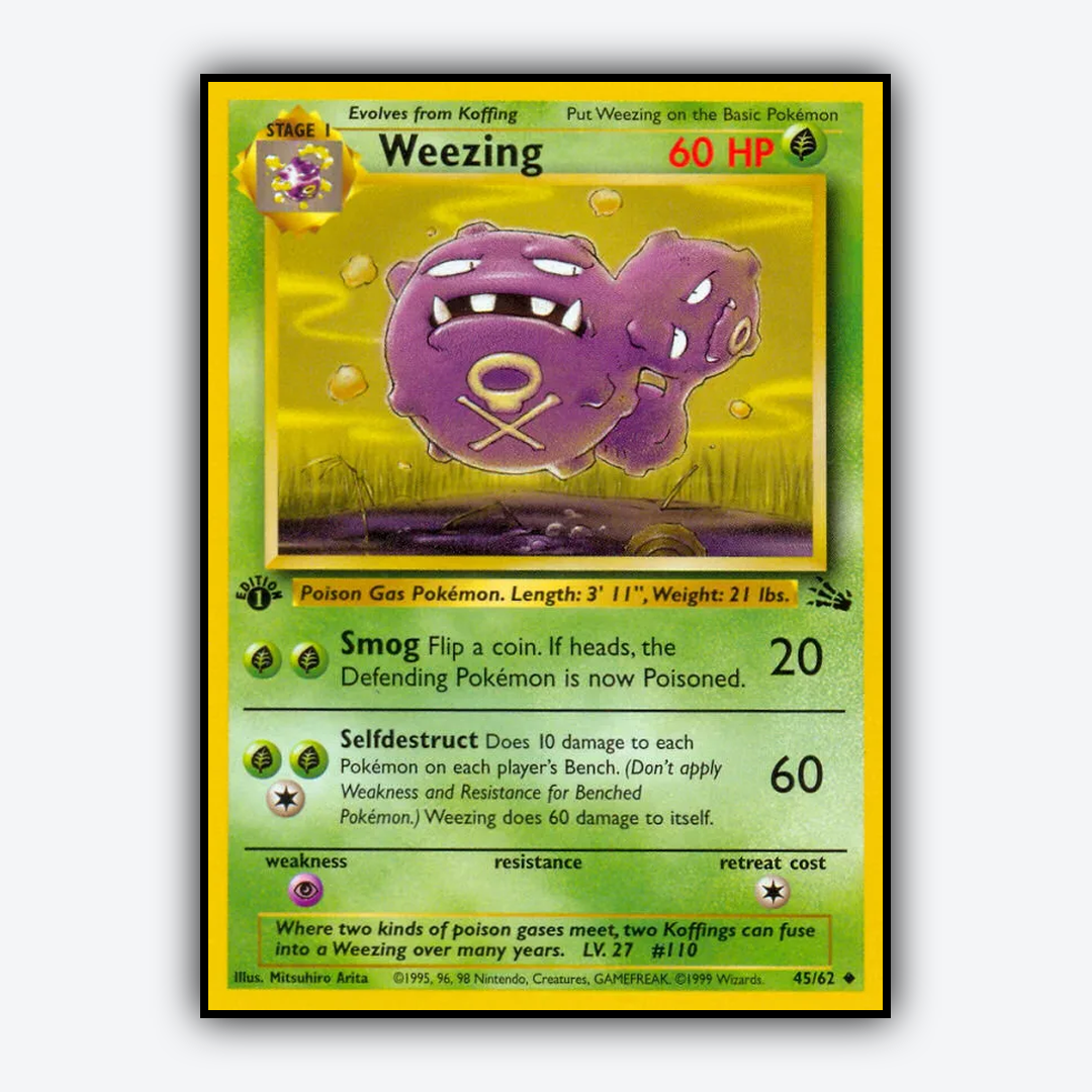 Weezing 045/62 - Fossil Set - Card Rug