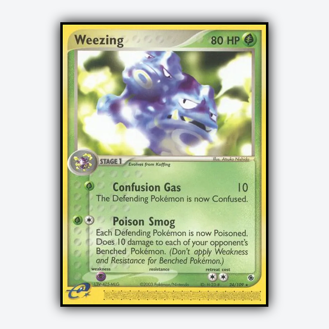 Weezing 024/109 - Ruby & Sapphire Set - Card Rug