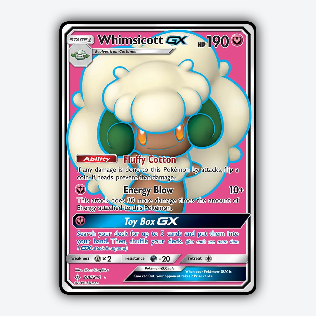 Whimsicott-GX 206/214 - Unbroken Bonds Set - Card Rug