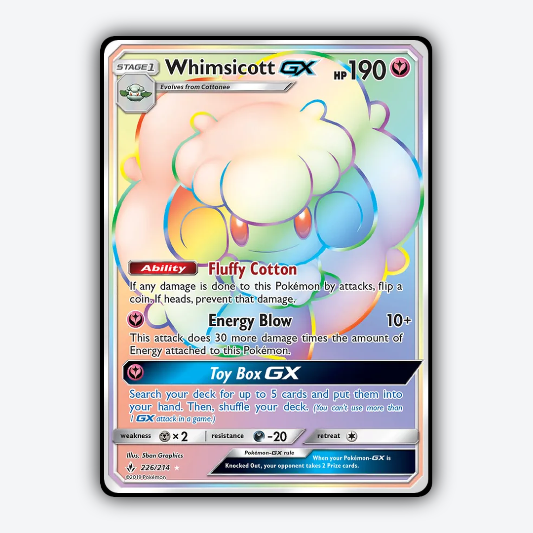 Whimsicott-GX 226/214 - Unbroken Bonds Set - Card Rug