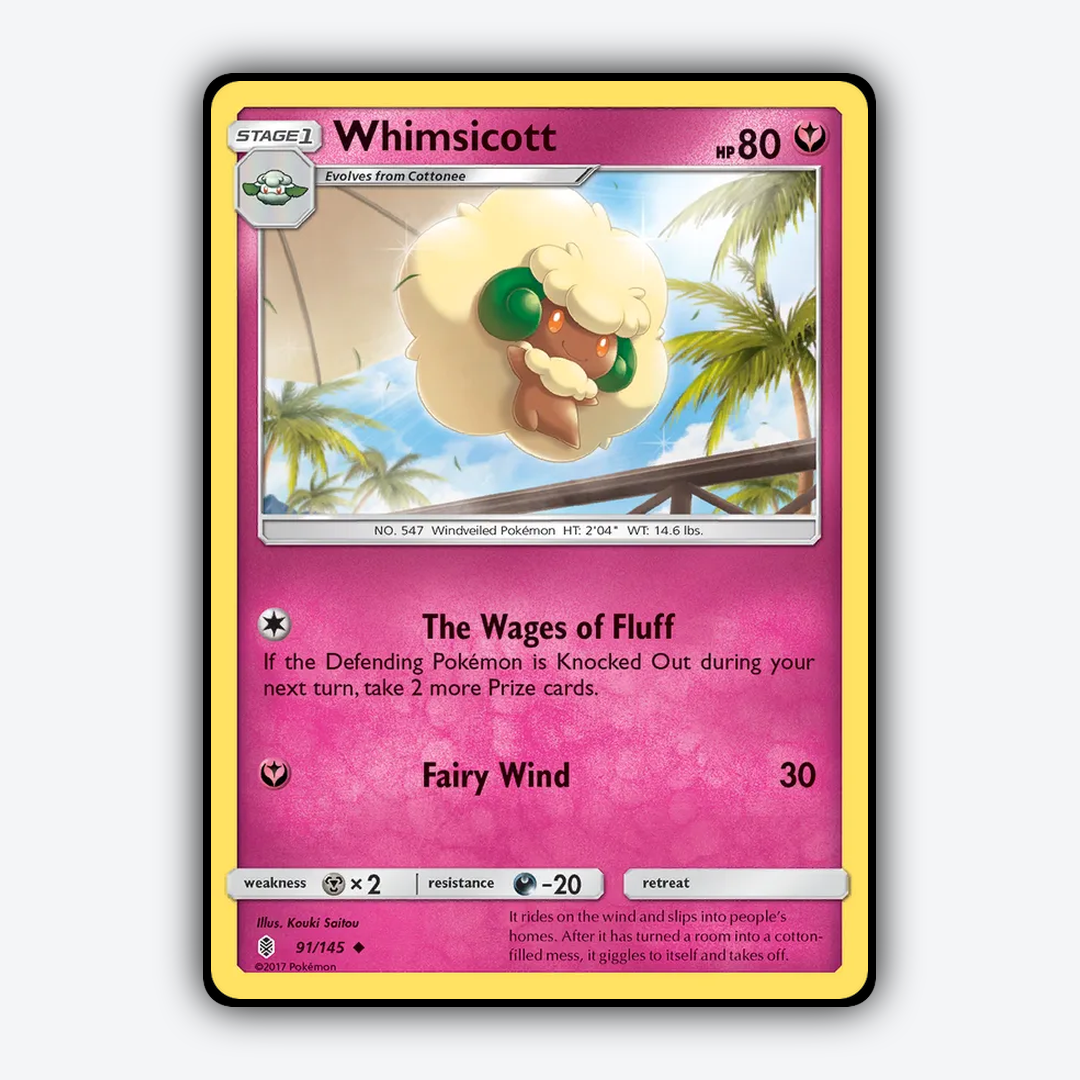 Whimsicott 091/145 - Guardians Rising Set - Card Rug
