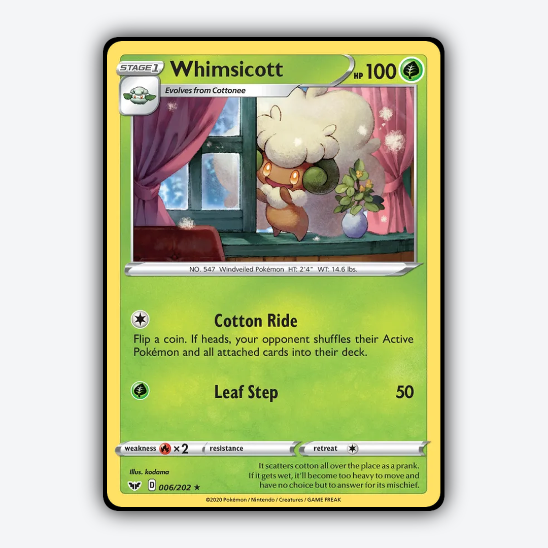 Whimsicott 006/202 - Sword & Shield Set - Card Rug