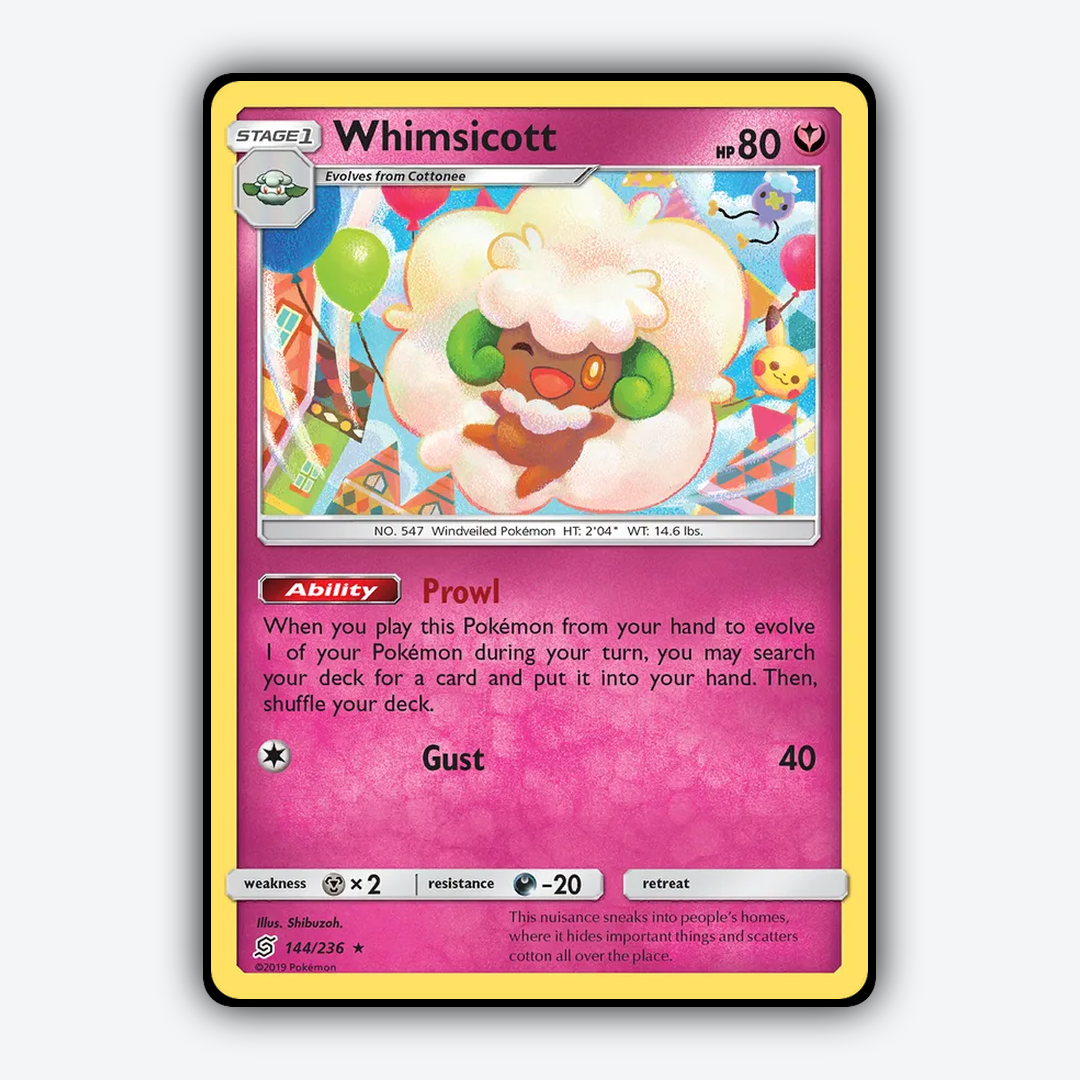 Whimsicott 144/236 - Unified Minds Set - Card Rug