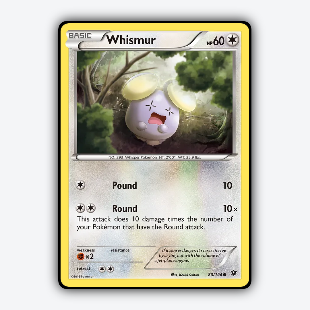 Whismur 080/124 - Fates Collide Set - Card Rug