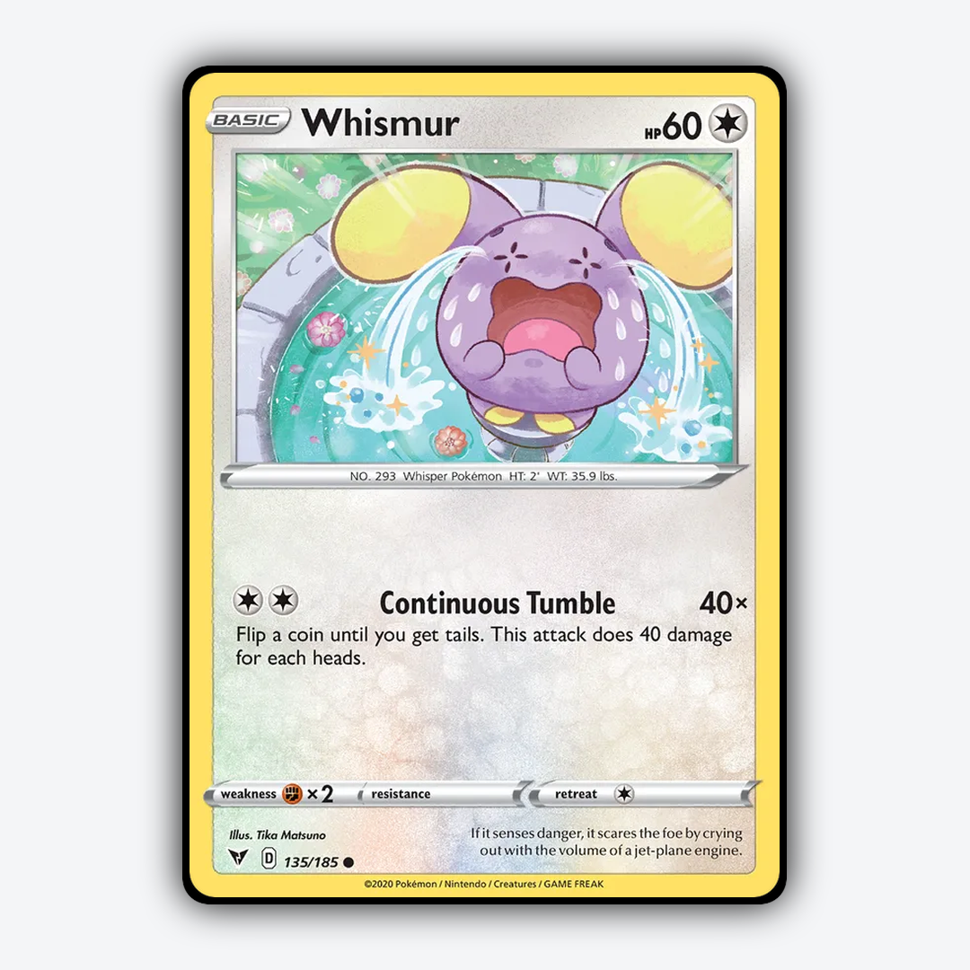 Whismur 135/185 - Vivid Voltage Set - Card Rug