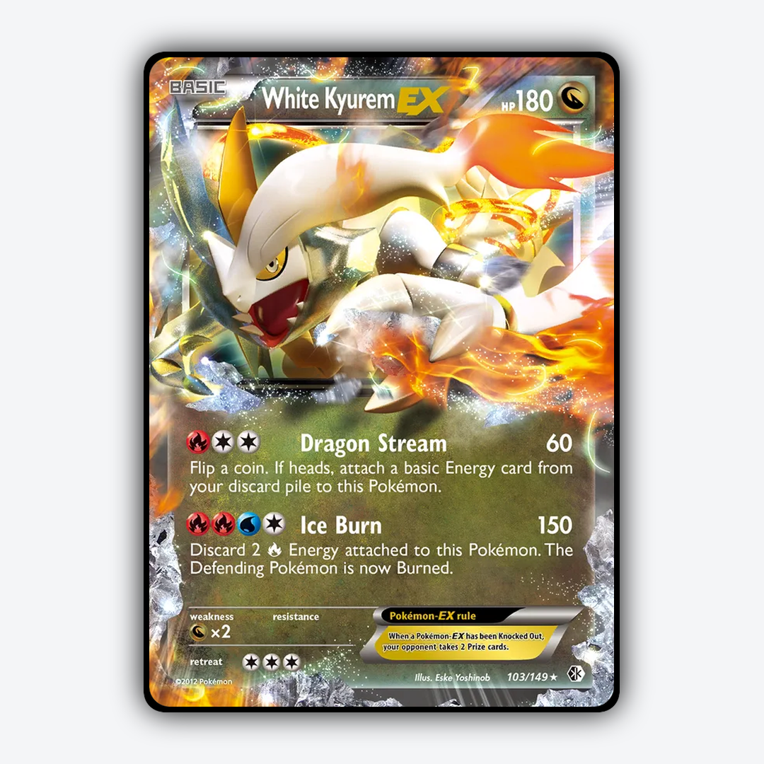 White Kyurem-EX 103/149 - Boundaries Crossed Set - Card Rug