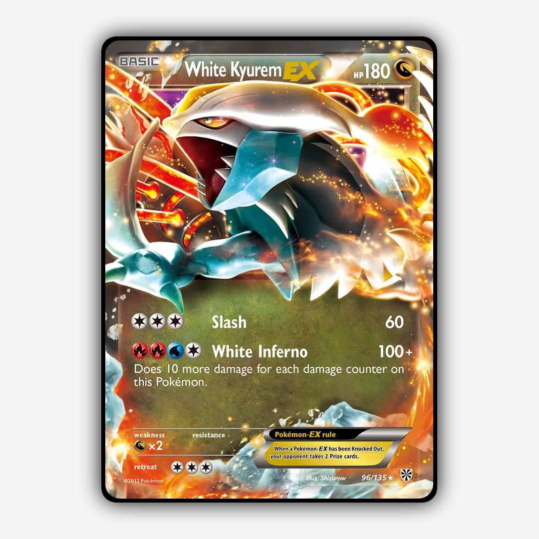 White Kyurem-EX 096/135 - Plasma Storm Set - Card Rug