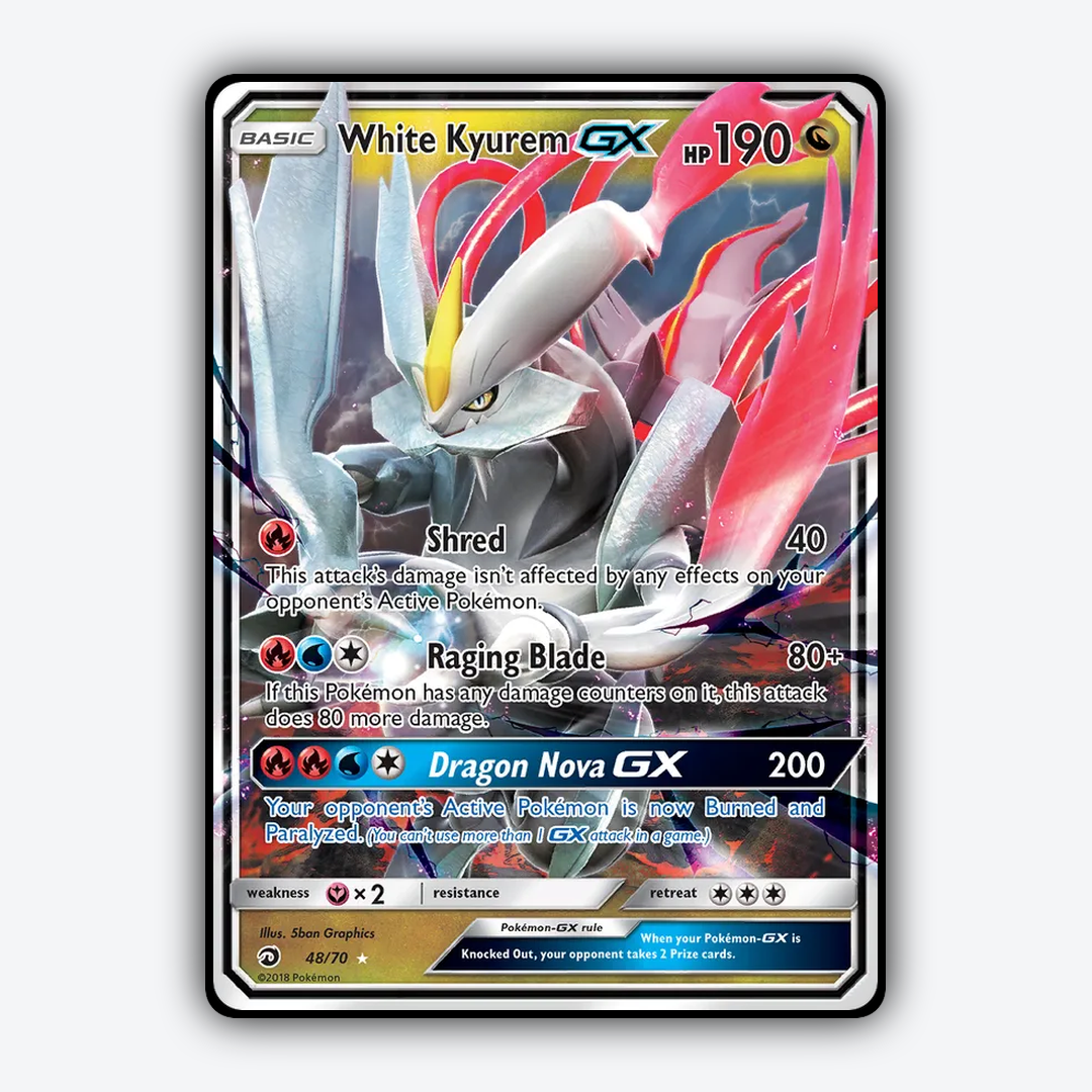 White Kyurem-GX 048/70 - Dragon Majesty Set - Card Rug