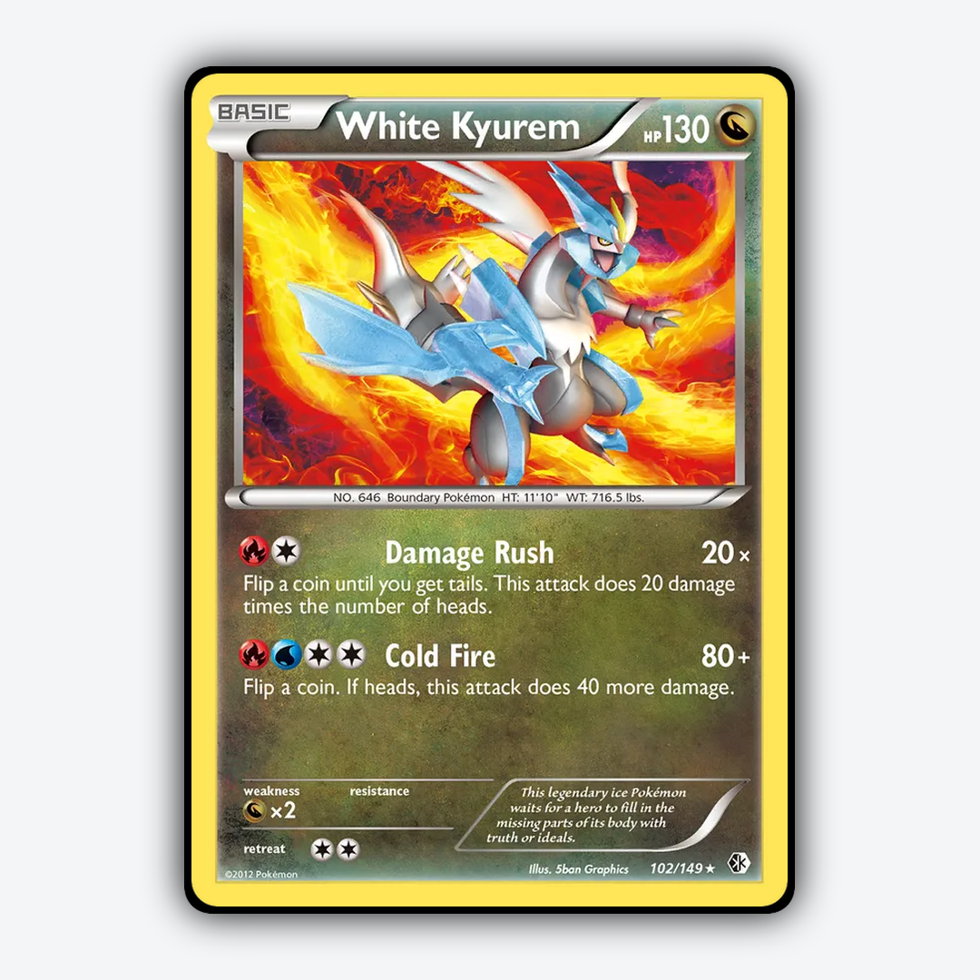 White Kyurem 102/149 - Boundaries Crossed Set - Card Rug