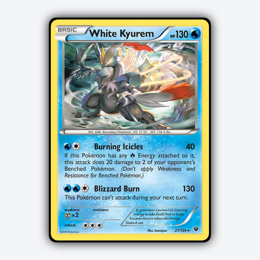 White Kyurem 021/124 - Fates Collide Set - Card Rug
