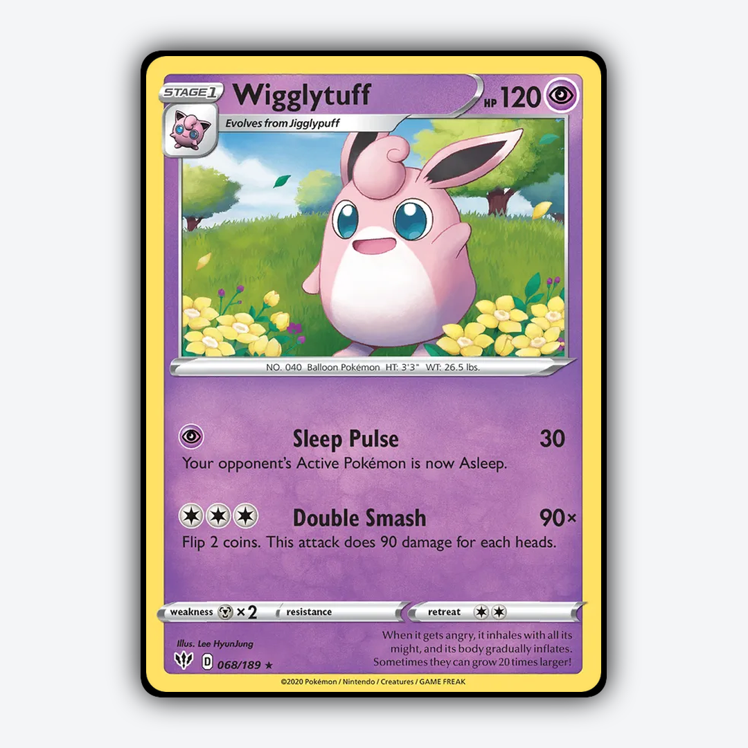 Wigglytuff 068/189 - Darkness Ablaze Set - Card Rug