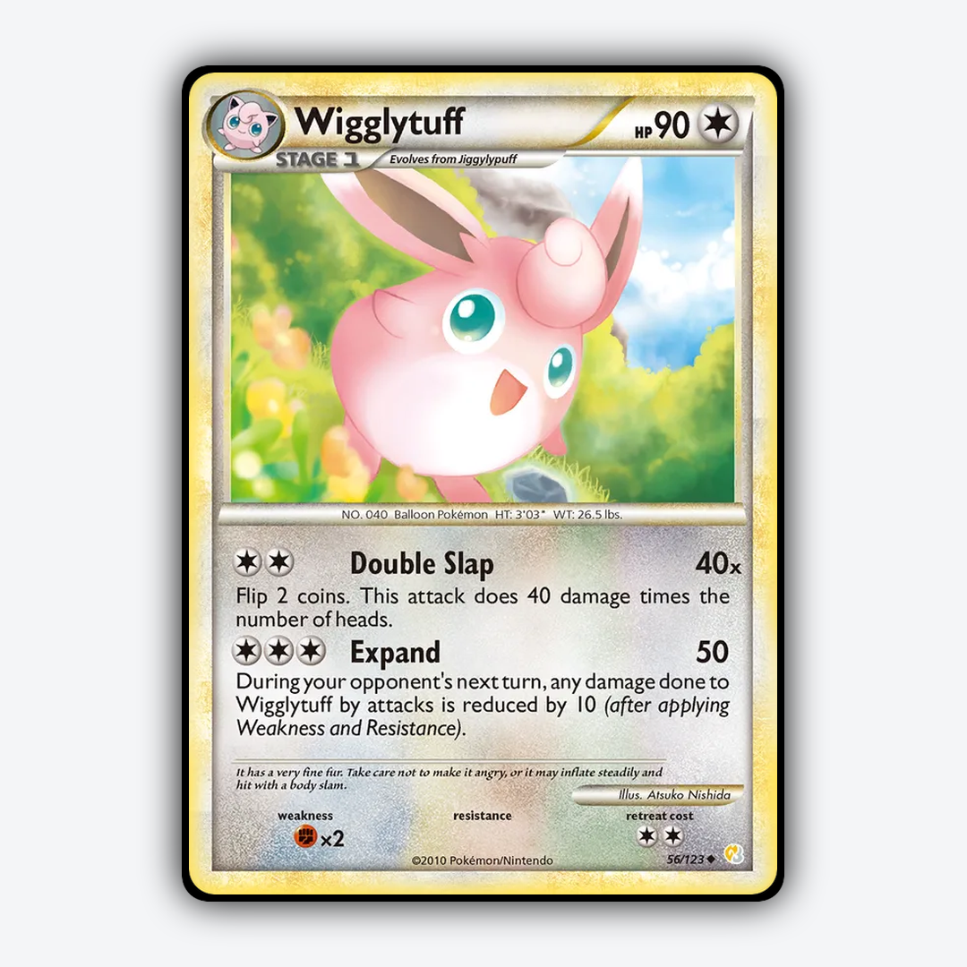 Wigglytuff 056/123 - HeartGold & SoulSilver Set - Card Rug