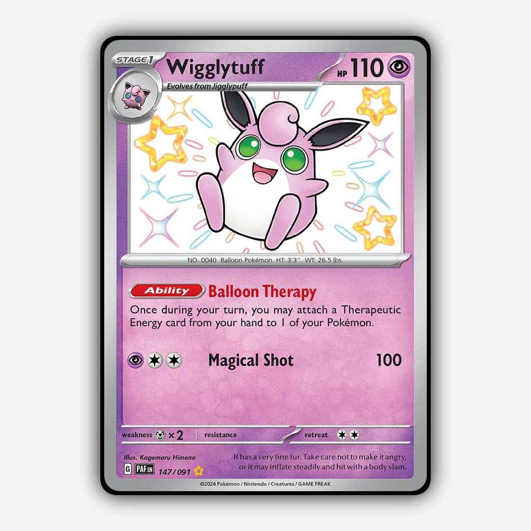 Wigglytuff #147 - Paldean Fates Set - Card Rug