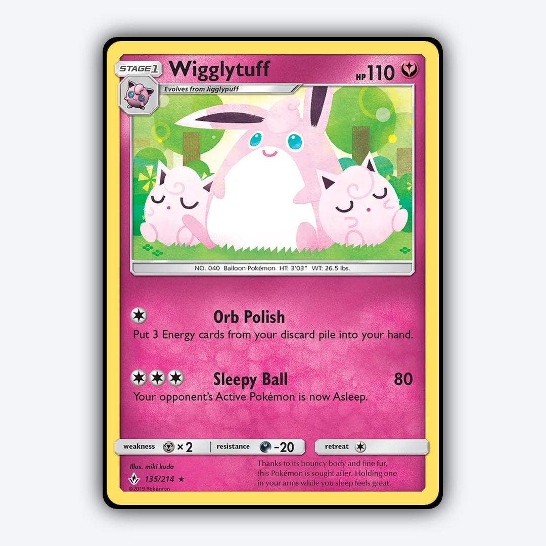 Wigglytuff 135/214 - Unbroken Bonds Set - Card Rug