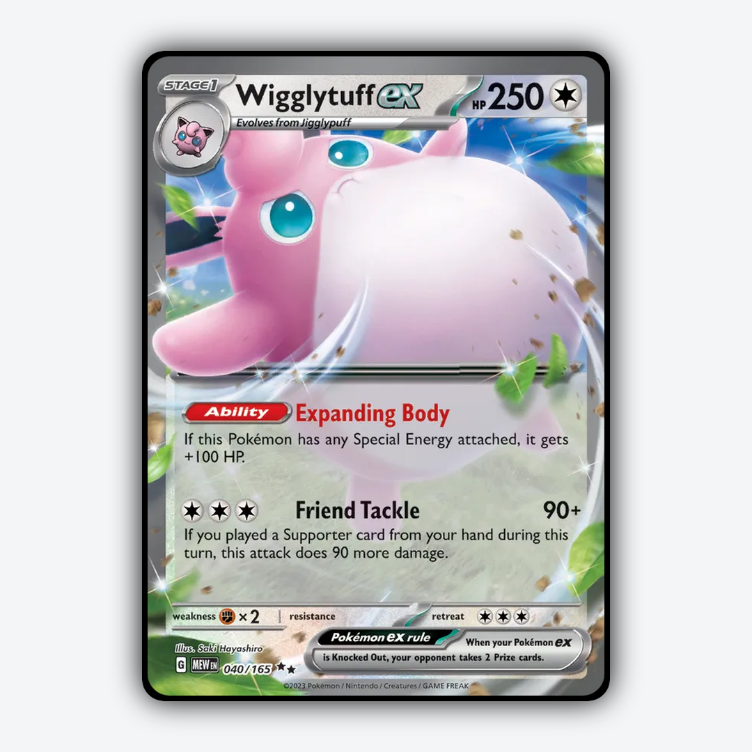 Wigglytuff ex #40 - 151 Set - Card Rug