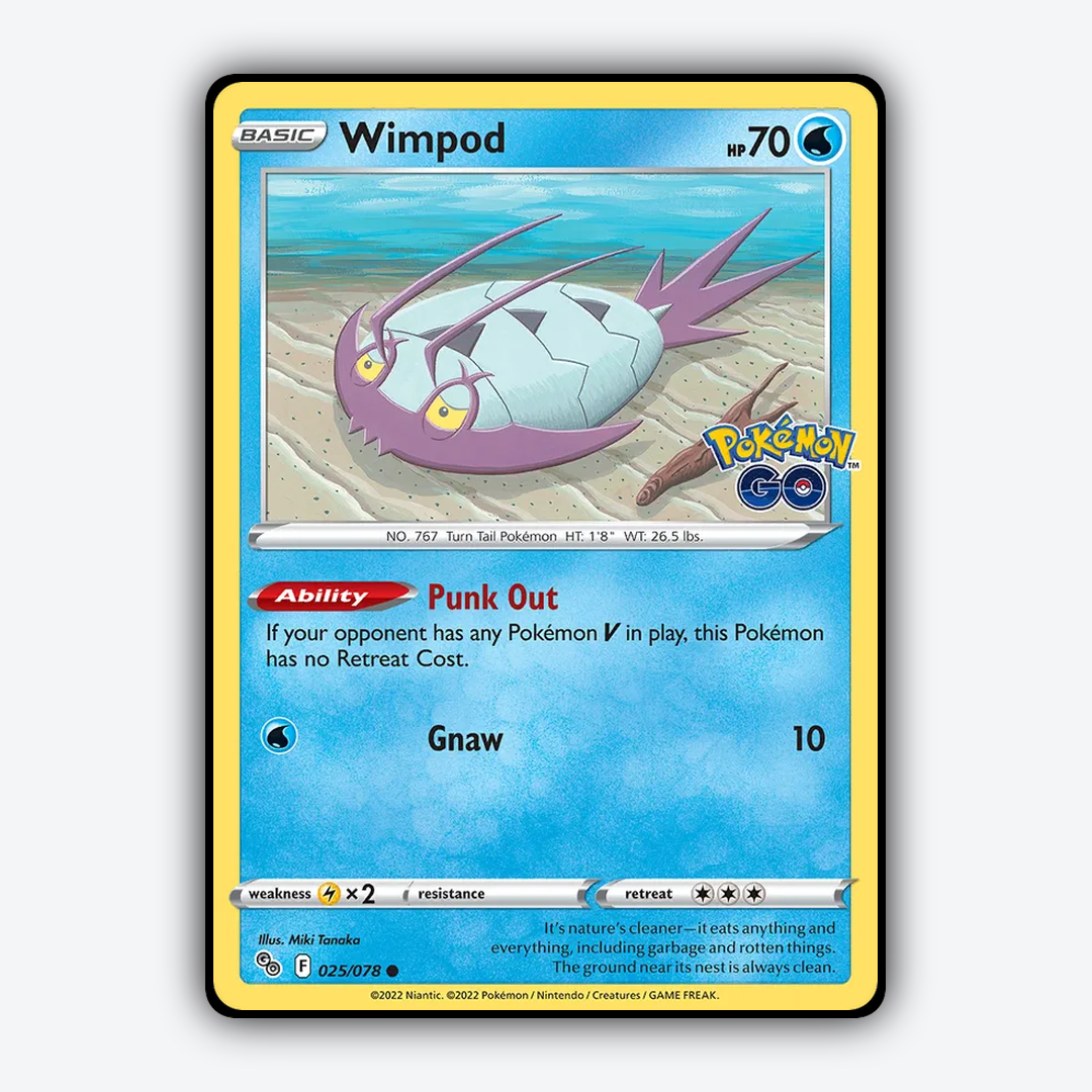 Wimpod 025/78 - Pokémon GO Set - Card Rug