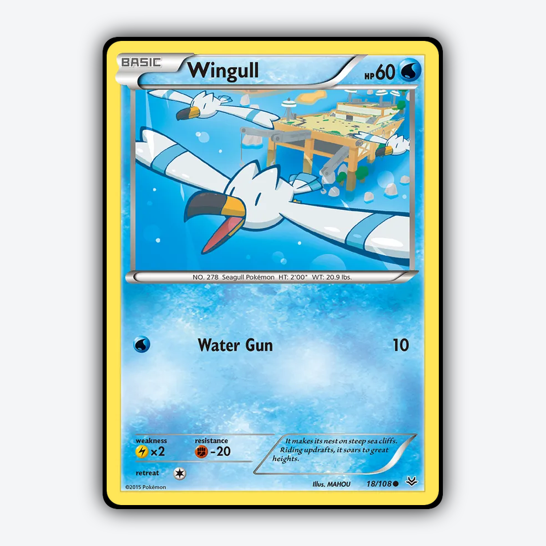Wingull 018/108 - Roaring Skies Set - Card Rug
