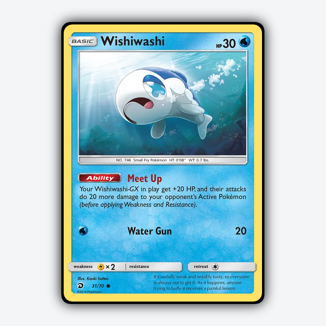 Wishiwashi 031/70 - Dragon Majesty Set - Card Rug