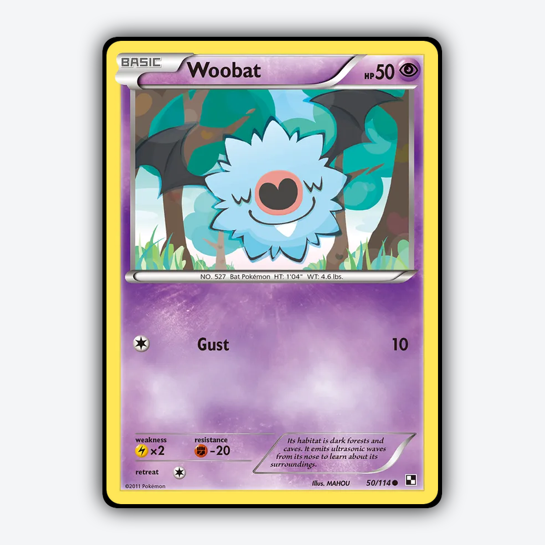 Woobat 050/114 - Black & White Set - Card Rug