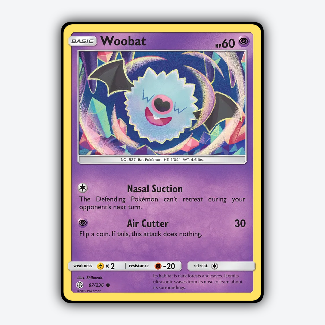 Woobat 087/236 - Cosmic Eclipse Set - Card Rug