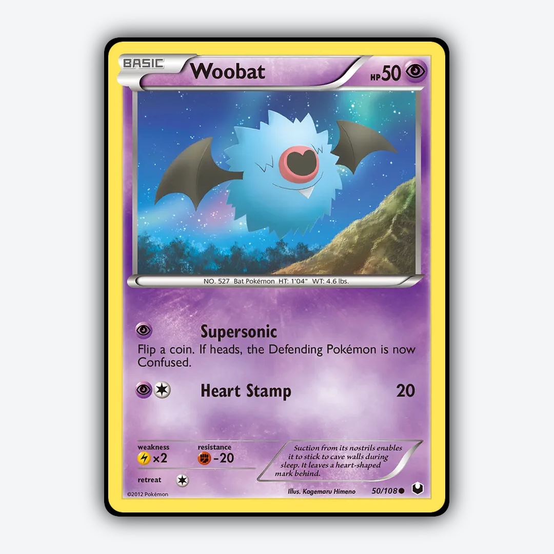 Woobat 050/108 - Dark Explorers Set - Card Rug