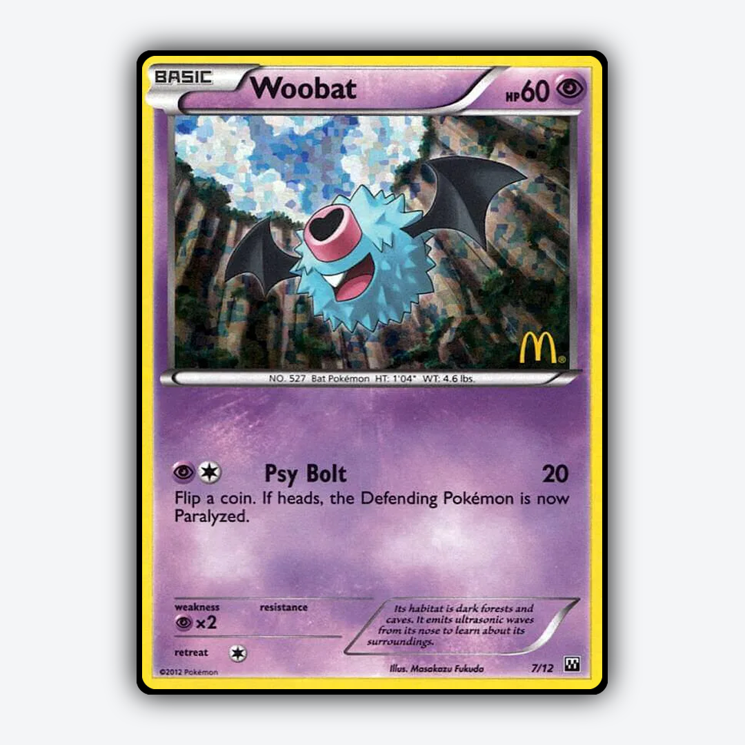 Woobat 007/12 - McDonald's Collection 2012 Set - Card Rug