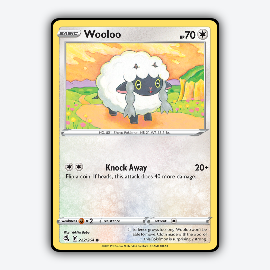 Wooloo 222/264 - Fusion Strike Set - Card Rug