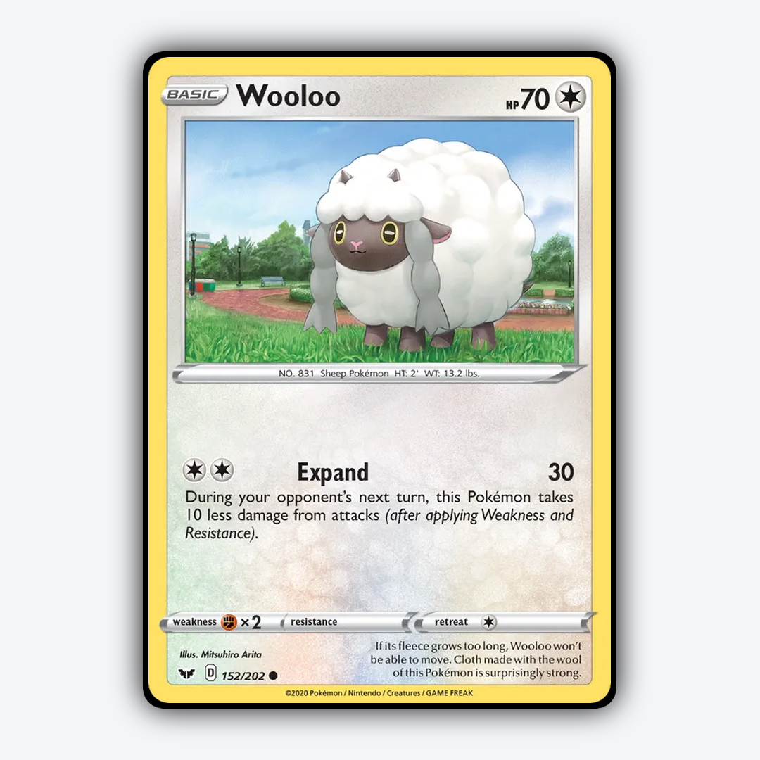Wooloo 152/202 - Sword & Shield Set - Card Rug