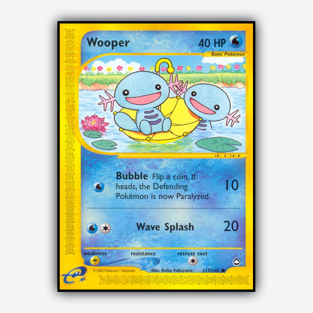 Wooper 117/147 - Aquapolis Set - Card Rug