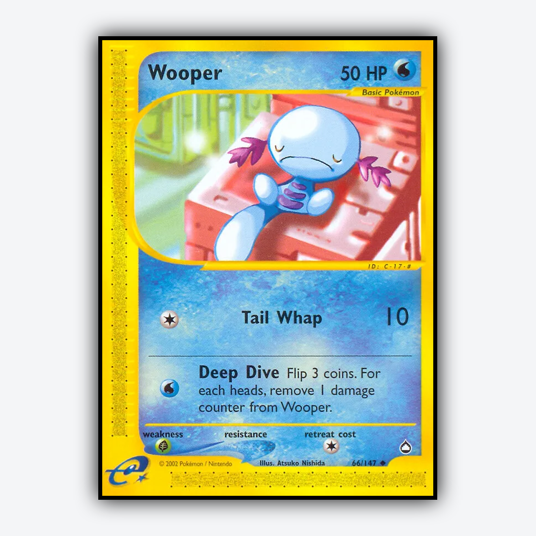Wooper 066/147 - Aquapolis Set - Card Rug