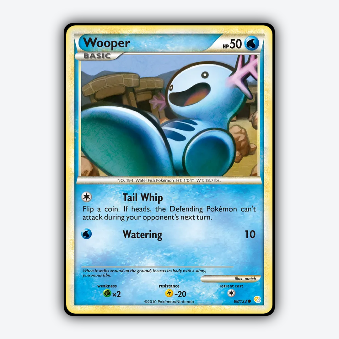 Wooper 088/123 - HeartGold & SoulSilver Set - Card Rug
