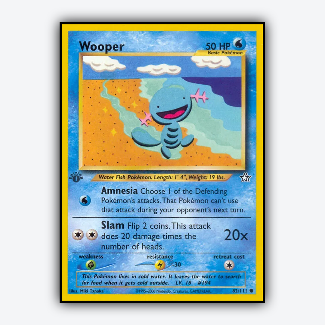 Wooper 082/111 - Neo Genesis Set - Card Rug