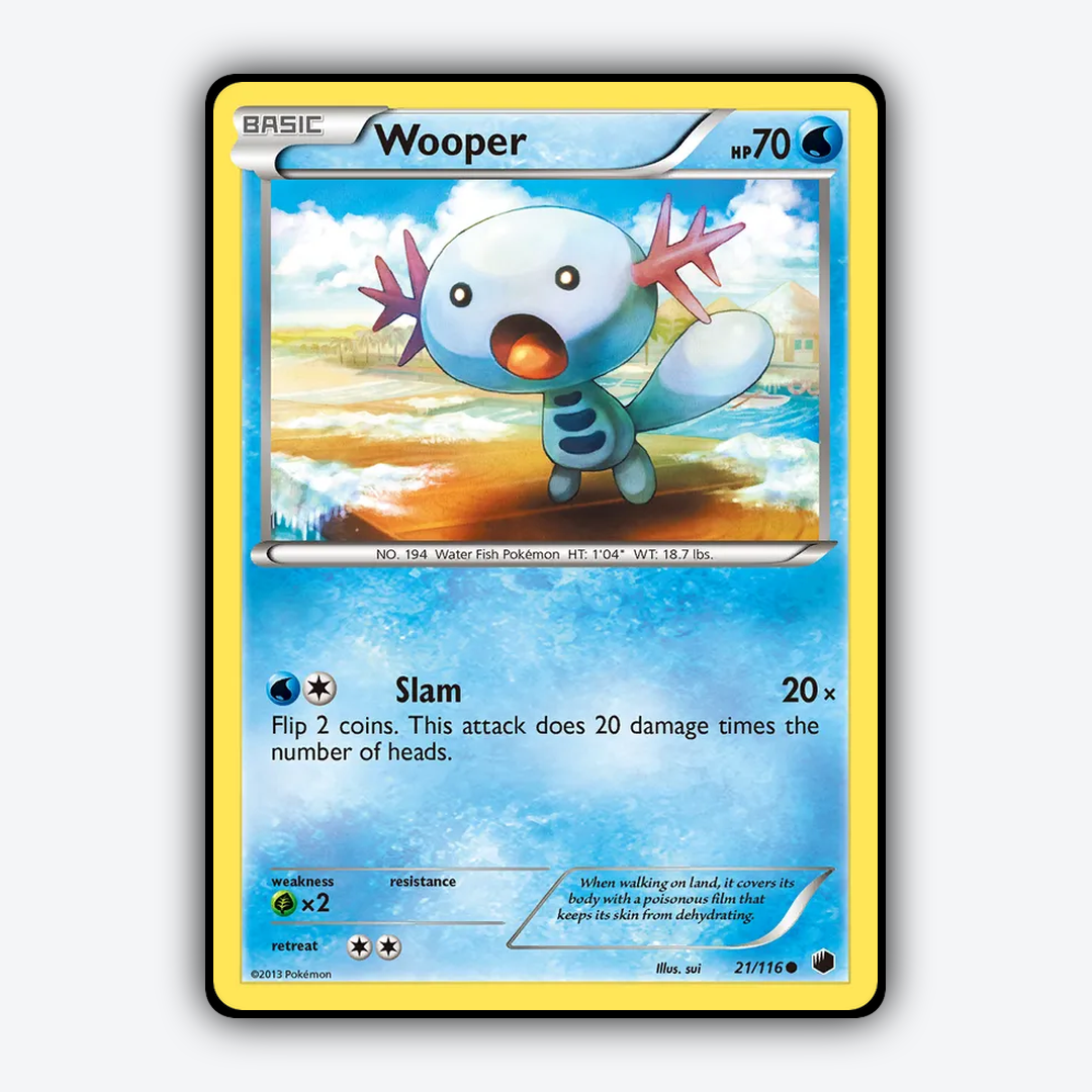 Wooper 021/116 - Plasma Freeze Set - Card Rug