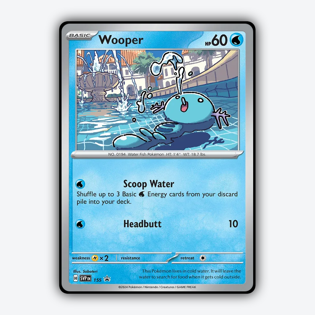 Wooper #155 - Scarlet & Violet Black Star Promos Set - Card Rug