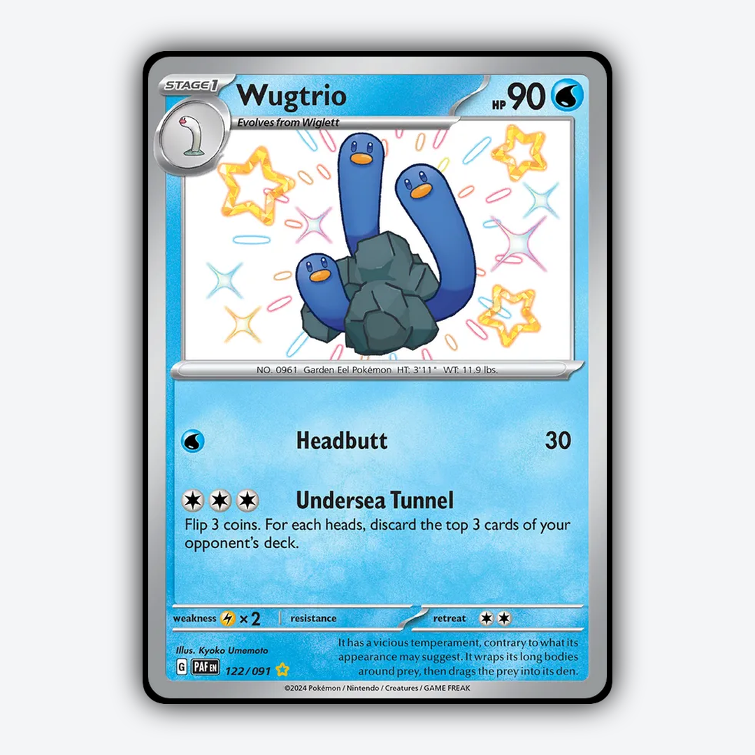 Wugtrio #122 - Paldean Fates Set - Card Rug